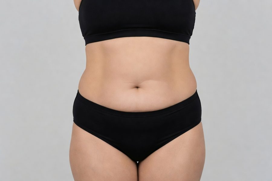 Abdomen after four contouring sessions — before