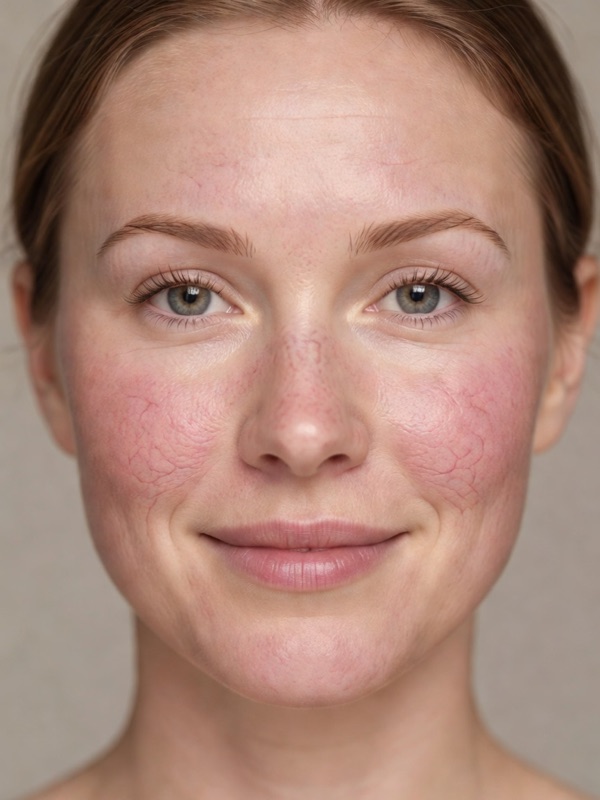 Facial redness and capillaries after two laser sessions — after