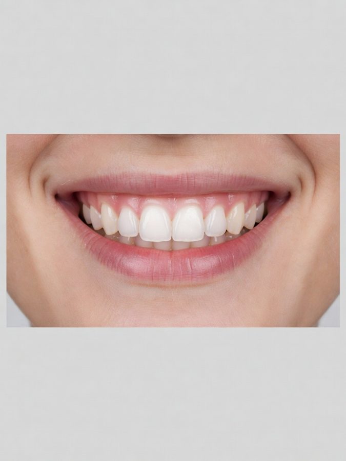 Gummy smile softened with four units — after