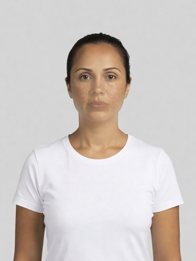 Melasma lightened with a series of gentle peels — after