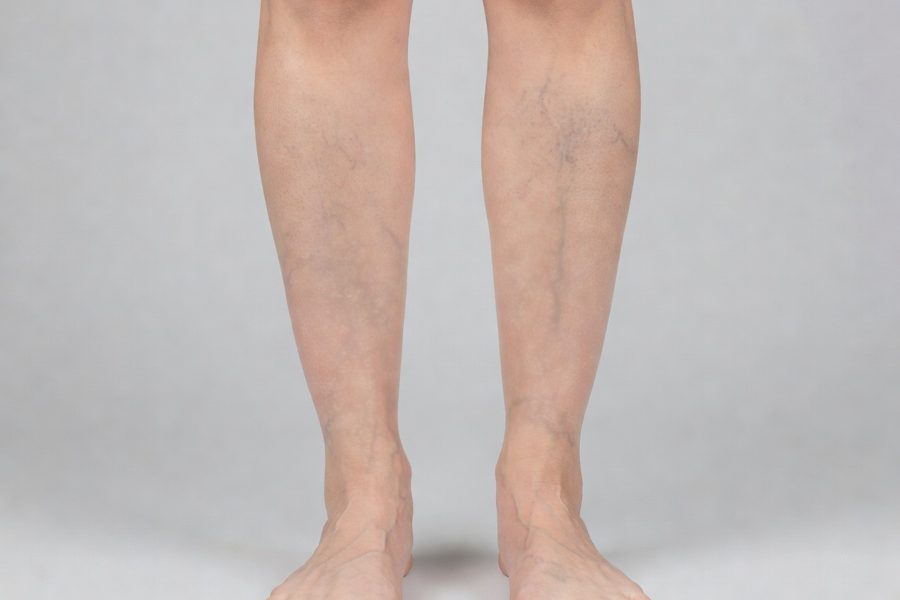 Spider veins on the calf after two sessions — after
