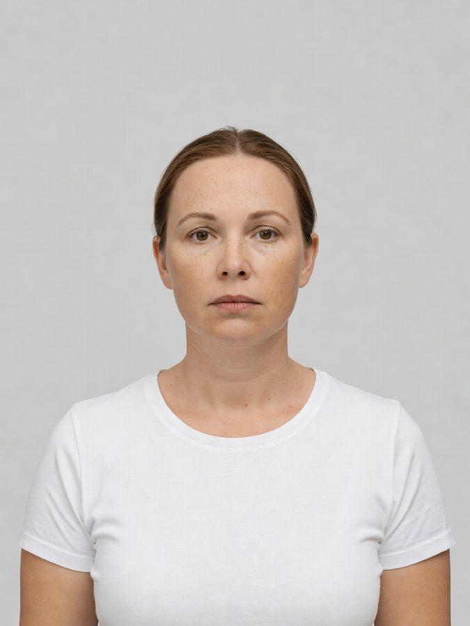 Skin tone after a three-month plan — before
