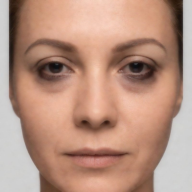 Under-eye texture after three PRP sessions — after